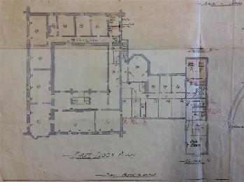 Chicksands Priory first floor plan late 1930s [Z839-8]